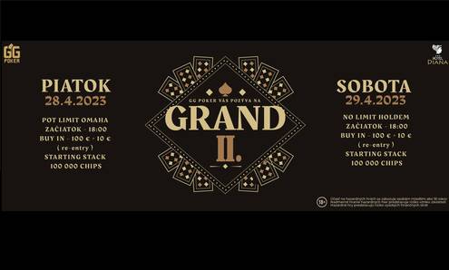 Záver mesiaca bude v GG Poker v NMnV opäť patriť veľkým Grand turnajom