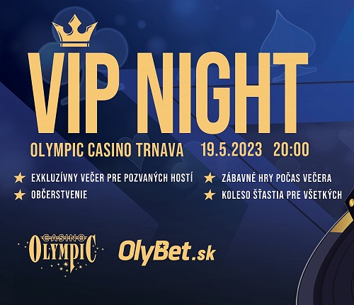 VIP párty v Olympic Casino Trnava: Súčasťou večera bude turnaj o €2.000