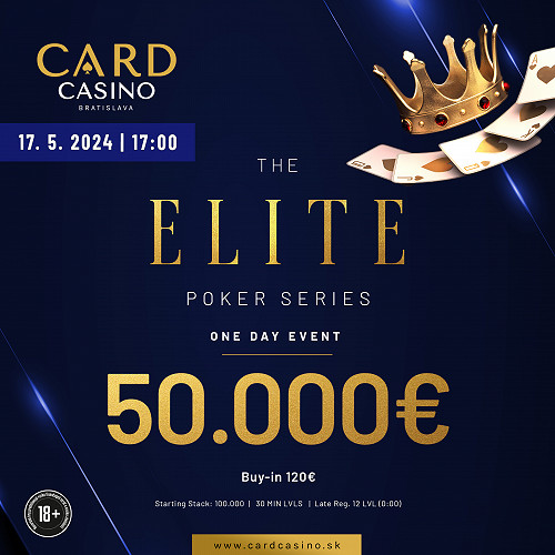 Ďalší diel ELITE. Týždňu jednodňoviek kraľuje turnaj s 50.000€ GTD