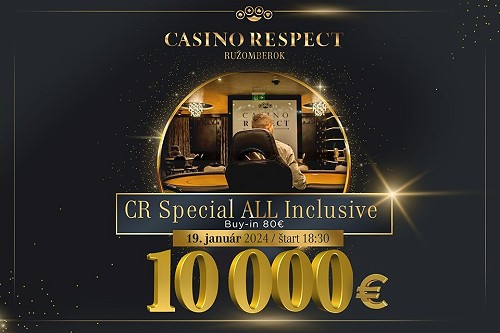 V ružomberskom Casino Respect v piatok o garantovaných €10.000! Kvalifikujte sa už za €10