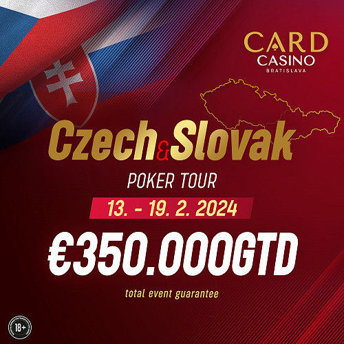 Card Casino privíta Česko-Slovenskú pokrovú tour s 350.000€ GTD