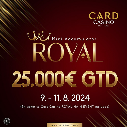 Tento víkend sa rozohrá Mini ROYAL Accumulator s 25.000€ GTD