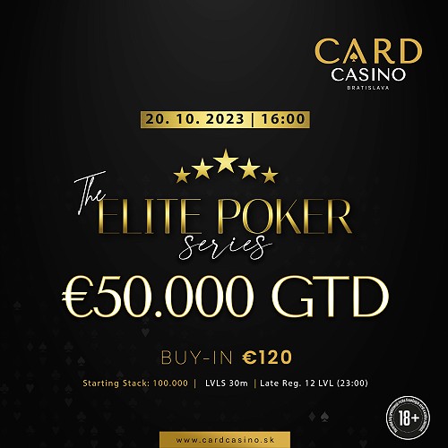 Je tu týždeň jednodňoviek aj s ďalším Elite Series 50.000€