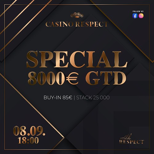 Casino Respect Banská Bystrica ponúkne už v piatok Special s garanciou €8.000