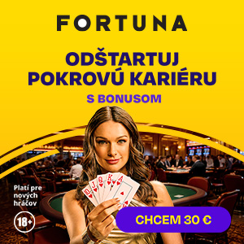 Získajte Poker Bonus 30 € vo Fortune SK: Noví hráči dostanú až tri turnajové vstupenky
