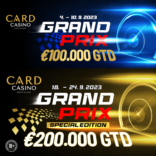 September bude v znamení GRAND PRIX. Pripravte sa na dvojnásobnú akciu s 300.000€ GTD!