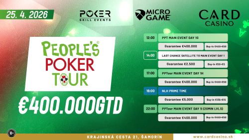 People’s Poker Tour v Šamoríne graduje: Poznáme ďalších postupujúcich, sobota ponúka posledné šance