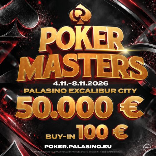 Poker Masters v Palasino Excalibur City: Od 4. do 8. novembra sa bude hrať o garantovaných 50.000 €!