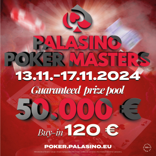 Viacdňový Palasino Poker Masters garantuje až €50.000! Turnaj štartuje už túto stredu