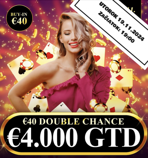 CLUB Q PLAY tentokrát pozýva na utorkový turnaj: Double Chance už dnes s garanciou €4.000